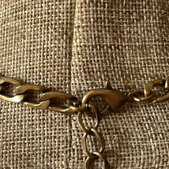 Plunder Antique Gold Statement Necklace Adjustable - Picture 5 of 6